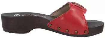 Berkemann Pantolette Holzschuh rot leder