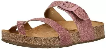 Haflinger Leather Slippers Toe Separator magenta