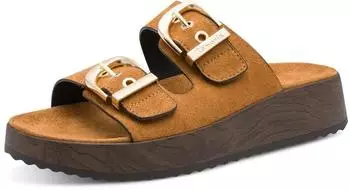 Tamaris Mule with Wedge Heel cognac