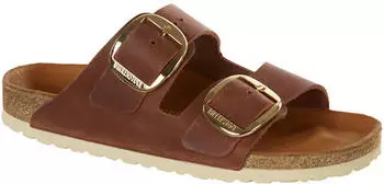 Birkenstock Arizona Big Buckle Nubuk geölt antik braun (schmal)