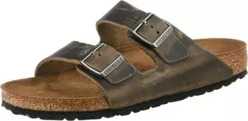 Birkenstock Arizona Weichbettung Fettleder Nubuk faded khaki (normal)