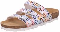 Rohde Pantolette "Alba" Sommerschuh, Schlappen, Hausschuh mit buntem Druck, G-Weite =