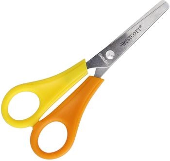 Westcott Lefty Kinderschere mit runder Spitze für Linkshänder rot/gelb (E-21593 00)