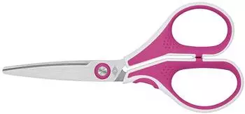 Wedo Cut It Edelstahlschere 13cm, ergonomische Griffe, pink (9755009)
