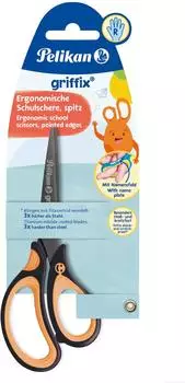 Pelikan Griffix Schulschere spitz, Rechtshänder, Neon Black (819060)