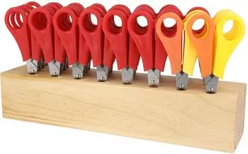 Westcott Kinderschere mit Holz-Scherenblock, sortiert, 32 St./Pack. (112TidyC 00)