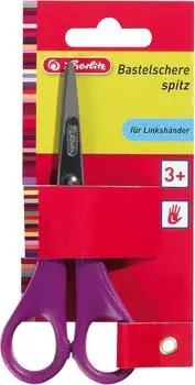 Herlitz Bastelschere 13,5cm spitz, f&uuml;r Linksh&auml;nder, farbig sortiert (1947787)