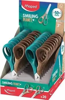 Maped VIVO Smiling Planet Bastelschere, rund, 120mm, Rechtshänder (472021FM)