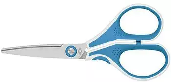 Wedo Cut It Edelstahlschere ergonomische Griffe hellblau/weiß 13cm (9755010)