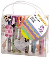Fiskars Kidzors&trade; Kinder-Dekorscheren inkl. Tasche, 13 cm, Rechts- und...