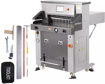 VEVOR Elektrischer Hydraulik-Papierschneider 660,4mm Schnittbreite 800 Blatt 7-Zoll-Touchscreen