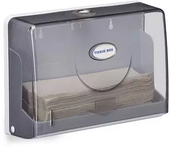 Relaxdays Papierhandtuchspender H2 Wandmontage weiß/grau 4er-Set