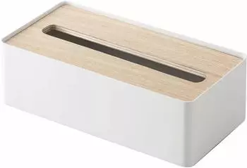 YAMAZAKI Rin Taschentuchbox Metall und Holz, wei&szlig; (ZF5428114_7730)