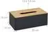 Relaxdays Tücherbox mit Bambusdeckel, schwarz/natur, 10x26x14cm (10034289)