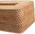 LuxusKollektion Kosmetiktücherbox Rattan, rechteckig, geflochten, natur (26x15,5x10,5cm)