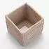 LuxusKollektion Kosmetiktücherbox Rattan, gewebt, quadratisch, weiß, 14x14x14,5cm