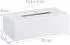 Relaxdays Taschentuchbox Bambus, weiß, 7,5x24x12cm (10023252)