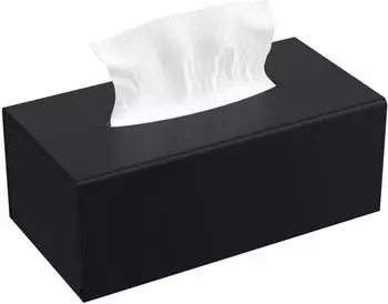 LuxusKollektion Kosmetiktücherbox Acryl, mattschwarz, 25x13x9cm, Magnetabdeckung