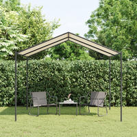 Gartenpavillon Beige 3x3 M Stahl Und Stoff - Vidaxl