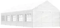 vidaXL Pavillon mit Dach Wei&szlig; 11,15x4,08x3,22 m Polyethylen