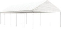 vidaXL Pavillon mit Dach 11,15x4,08x3,22 m Polyethylen Weiß (3155513)