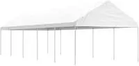 vidaXL Pavillon mit Dach Wei&szlig; 11,15x4,08x3,22 m Polyethylen