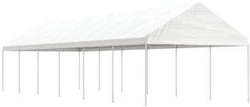vidaXL Pavillon mit Dach 13,38x4,08x3,22 m Polyethylen Weiß (3155514)