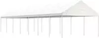 vidaXL Pavillon mit Dach Wei&szlig; 15,61x4,08x3,22 m Polyethylen