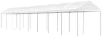 vidaXL Pavillon mit Dach Wei&szlig; 17,84x2,28x2,69 m Polyethylen