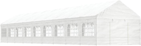 vidaXL Pavillon mit Dach 20,07x4,08x3,22 m Polyethylen Weiß (3155493)