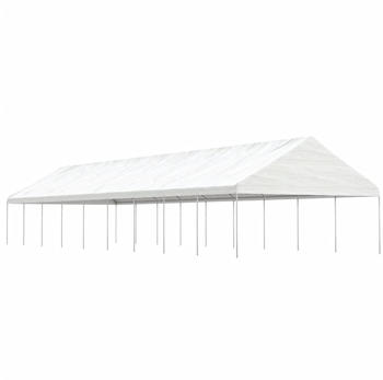vidaXL Pavillon mit Dach 20,07x5,88x3,75 m Polyethylen Weiß (3155525)
