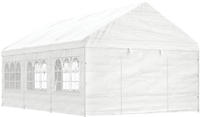 vidaXL Pavillon mit Dach Wei&szlig; 6,69 x 4,08 x 3,22 m Polyethylen
