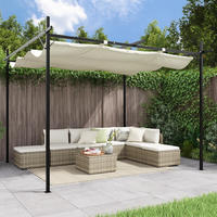 vidaXL Pergola mit Schiebedach Creme 295x292x230 cm