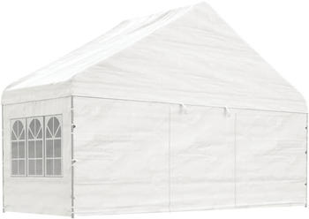 vidaXL Pavillon mit Dach 5,88x2,23x3,75 m Polyethylen Weiß (362633)