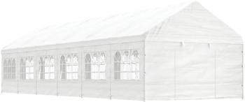 vidaXL Pavillon mit Dach 13,38x4,08x3,22 m Polyethylen Weiß (3155490)