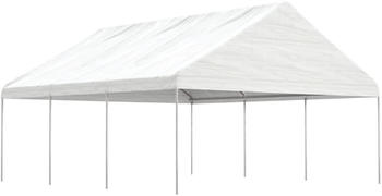 vidaXL Pavillon mit Dach 6,69x5,88x3,75 m Polyethylen Weiß (3155519)