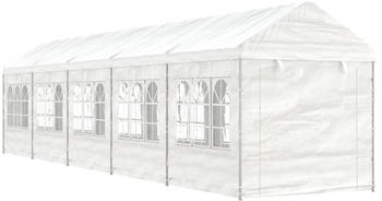 vidaXL Pavillon mit Dach 11,15x2,28x2,69 m Polyethylen Weiß (3155481)