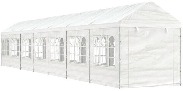 vidaXL Pavillon mit Dach 15,61x2,28x2,69 m Polyethylen Weiß (3155483)