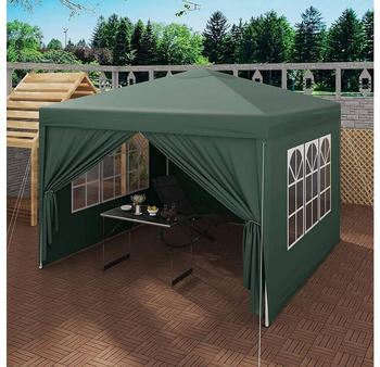 Woltu Faltpavillon mit 4 Seitenteilen Oxford Metallrahmen 3x3 m