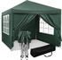 Woltu Faltpavillon mit 4 Seitenteilen Oxford Metallrahmen 3x3 m