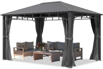 Toolport Gartenpavillon Hardtop Sunset Superior loft grey 3 x 4 m (300194)