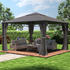 Toolport Gartenpavillon Hardtop Sunset Superior loft grey 4 x 4 m (300195)