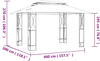 vidaXL Pavillon mit Dach anthrazit 400 x 300 x 270 cm Stahl (360142)