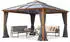 Toolport Gartenpavillon Hardtop Forest Deluxe loft grey 4 x 4 m in Eichenoptik (300197)