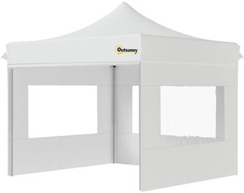 Outsunny Pavillon mit Seitenwänden 300x320x300 weiß