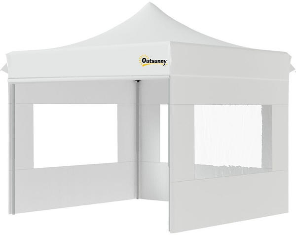 Outsunny Pavillon mit Seitenwänden 300x320x300 weiß