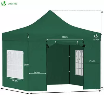 Vounot Pavillon 3x3m grün – Der ideale Begleiter für Ihre Gartenveranstaltungen