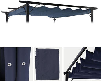 Mendler Ersatzbezug 320x250cm für Dach Pergola Pavillon MCW-C42 3x3m blau