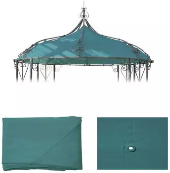 Mendler Ersatzbezug f&uuml;r Dach Pergola Pavillon Cabrera &Oslash; 3m t&uuml;rkis