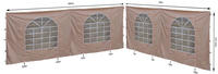 QUICK STAR 2 Seitenteile mit PVC Fenster für Lounge Pavillon Sahara 4x4m Sand